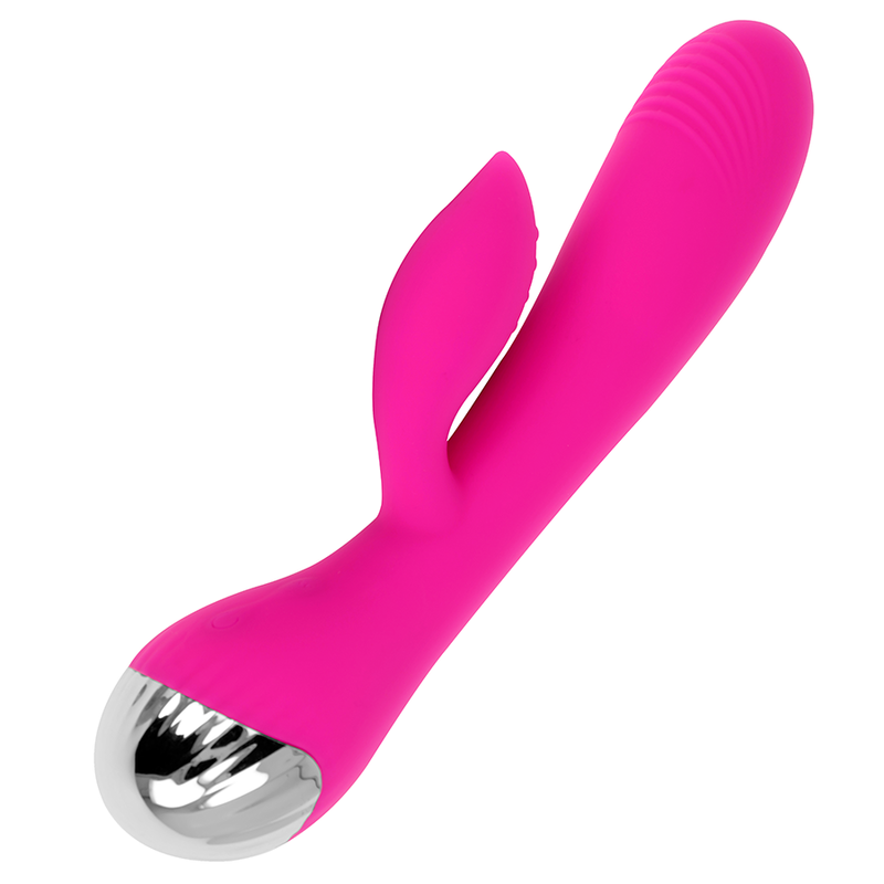 OHMAMA - VIBRATEUR RECHARGEABLE AVEC LAPIN 10 MODES DE VIBRATION 19 CM