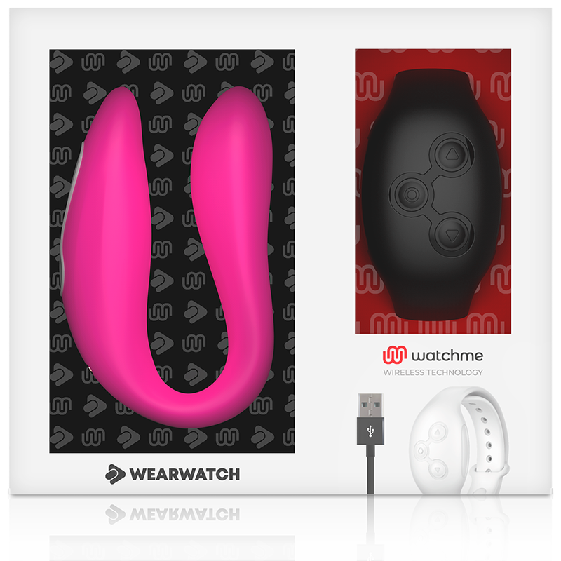 Wearwatch - vibrateur double technologie watchme fuchsia/azabache