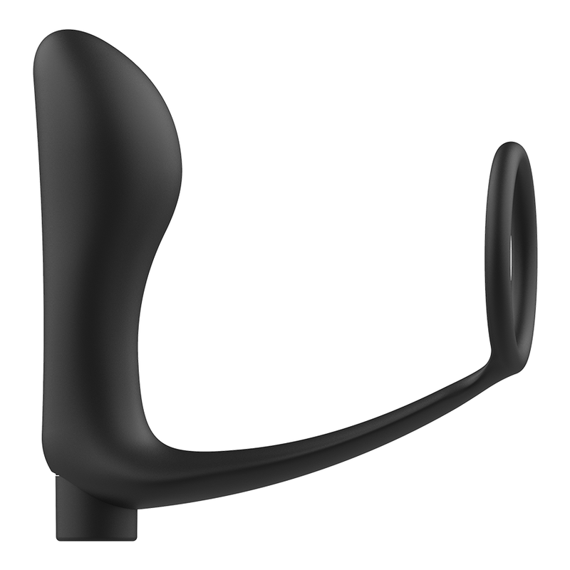 Addicted toys - anneau pénis avec télécommande plug anal noir rechargeable