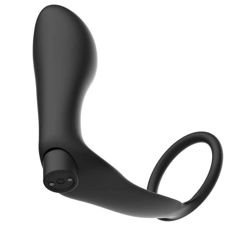Addicted toys - anneau pénis avec télécommande plug anal noir rechargeable
