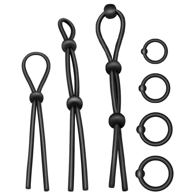 Addicted toys - ensemble danneau pénial flexible en silicone 7 pièces